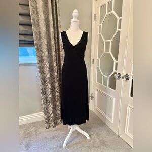 RALPH LAUREN Black V-Neck Sleeveless Dress With Sparkle Embellishments - Size 12